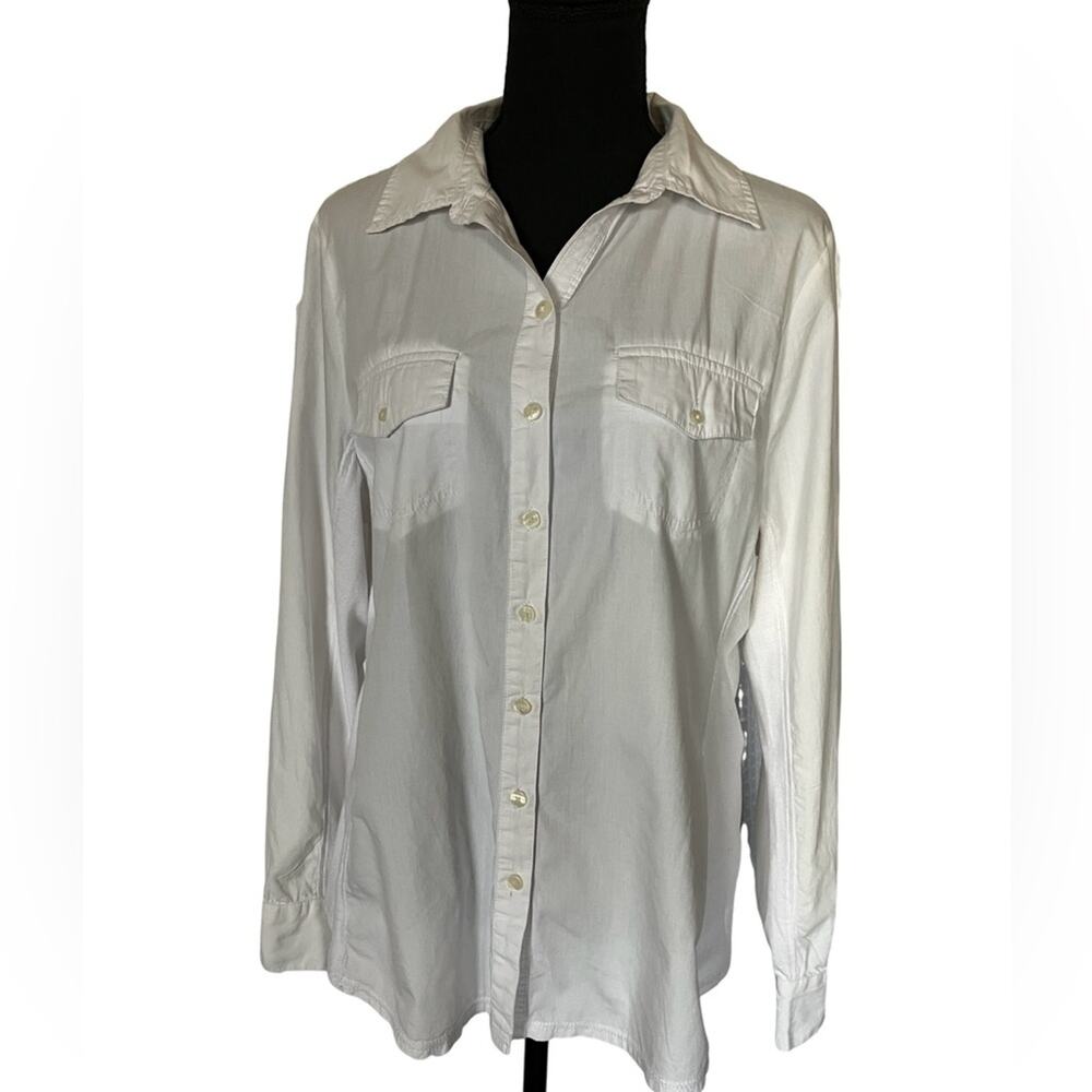 Converse One Star White long Sleeve Top- Perfect Oversized shirt (XL)
